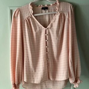 Blush Button-Up Blouse 1. STATE